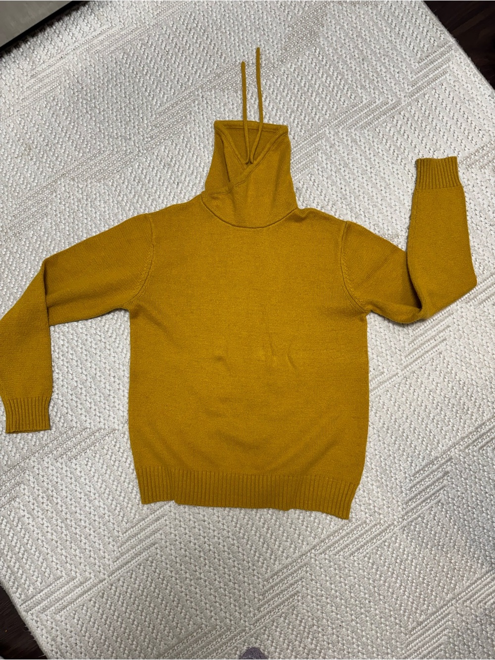 Men's Turtleneck Knit Sweater in Mustard